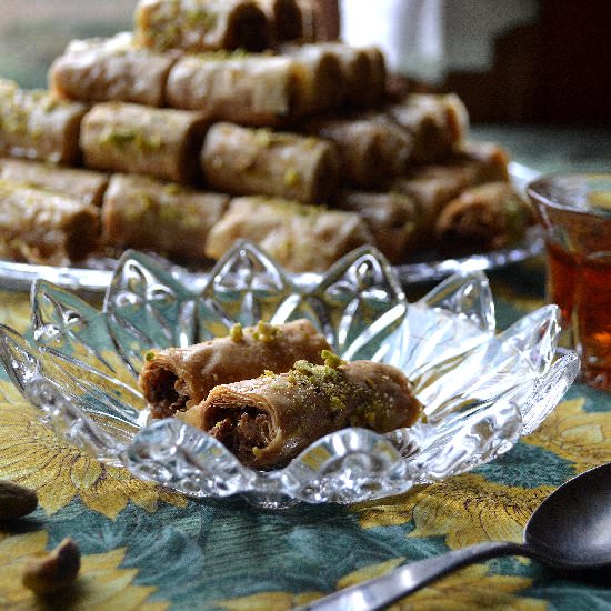 Pistachio Cashew Baklava Fingers