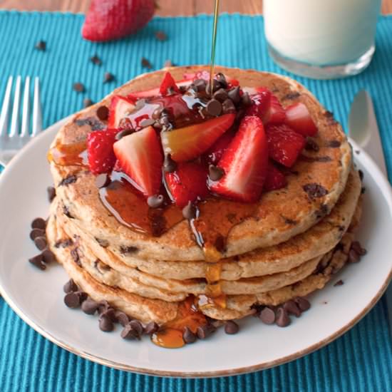 Chocolate Chip Oatmeal Pancakes
