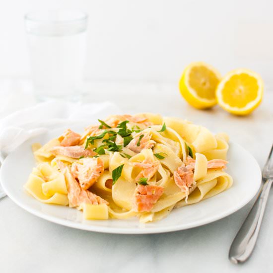 Lemon Pasta with Salmon