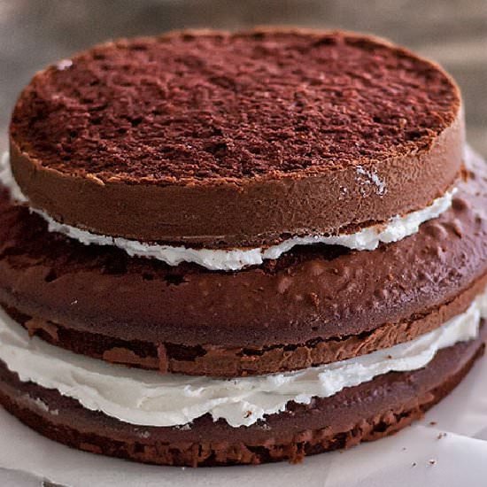 Two-Tier Chocolate Birthday Cake
