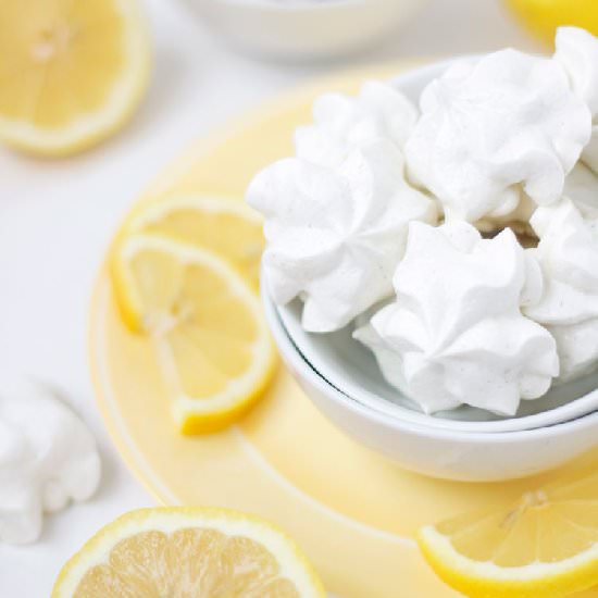 Lemon & Lavender Meringue Cookies