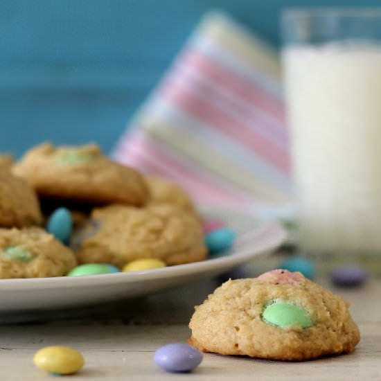 Lightened Up Buttery M&M Cookies