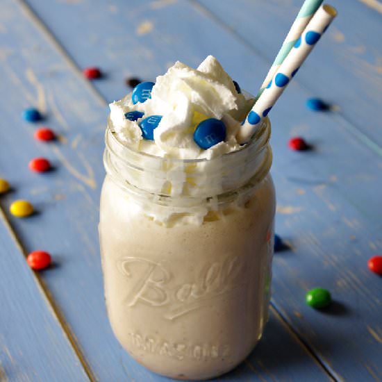 M&M Cookie Dough Milkshake