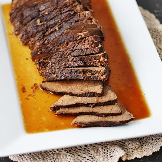 Slow Cooker Roast with Brandy Sauce