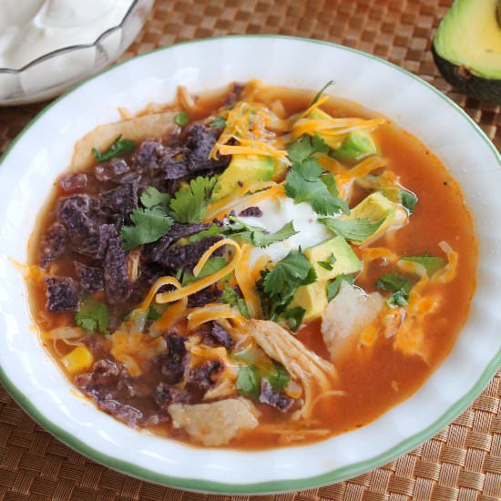 Creamy Chicken Tortilla Soup