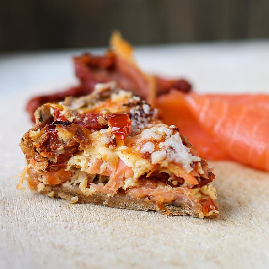 Quiche with Salmon and Tomatoes