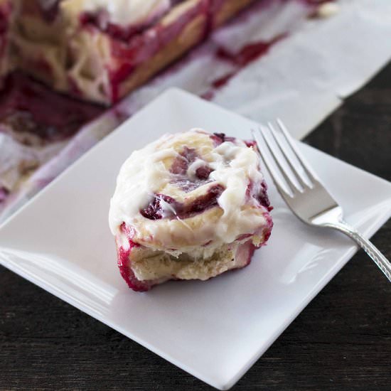 Raspberry Lemon Sweet Buns