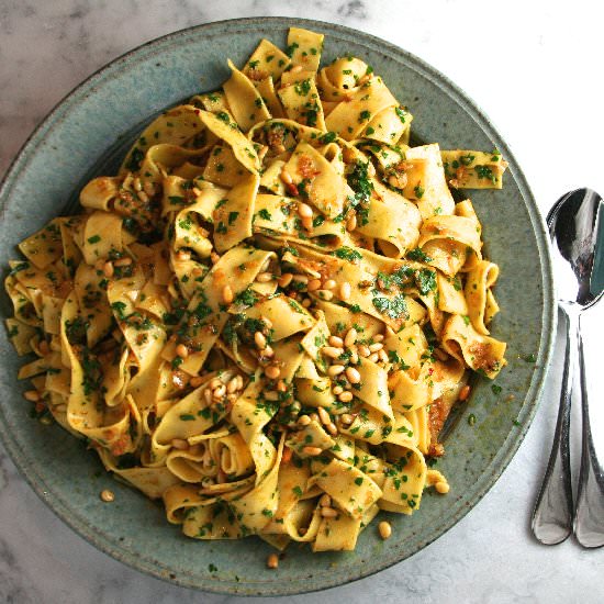 Saffron Pappardelle