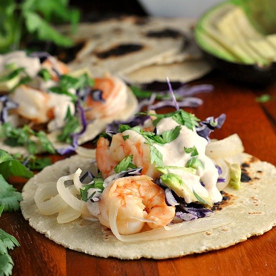 Honey-Lime Tequila Shrimp Tacos