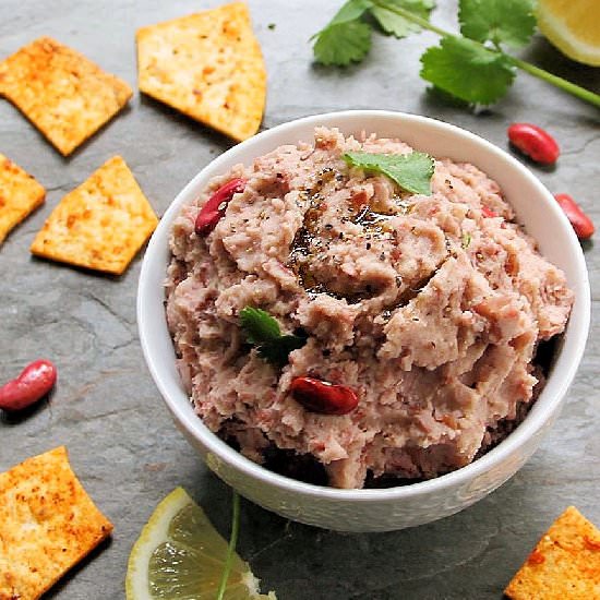 Bean Dip with Chipotle Chips