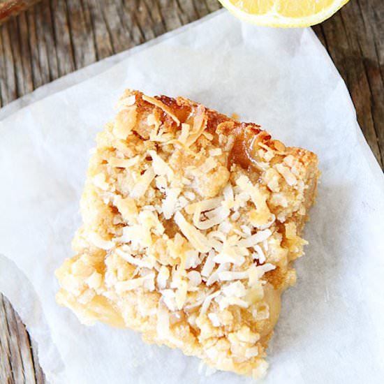 Lemon Coconut Crumb Bars