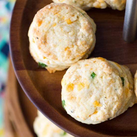Garlic Cheddar and Chive Scones