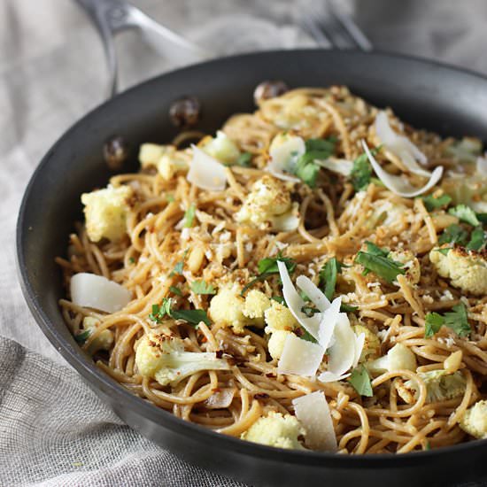 Whole-Wheat Pasta with Cauliflower