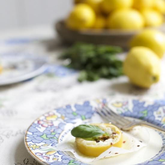 Baked Lemons with Creamy Mozzarella
