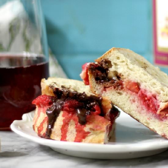 Berry Chocolate Panini Sandwich