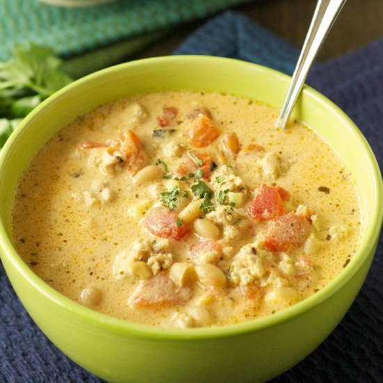 Crockpot Buffalo Chicken Chili