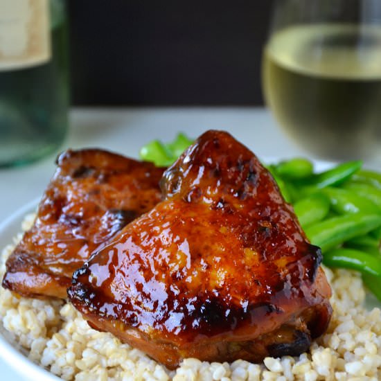 Honey Balsamic Baked Chicken Thighs