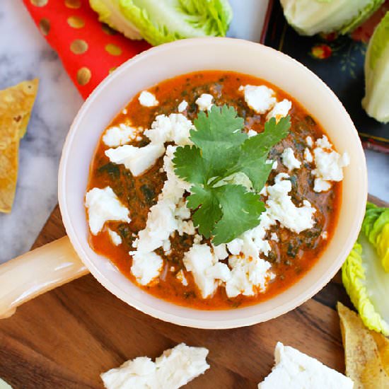 Palak Paneer Inspired Spinach Dip