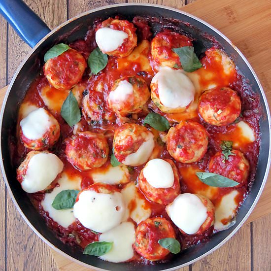 Pineapple Stuffed Chicken Meatballs