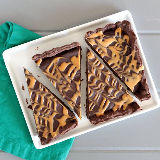 chocolate peanut butter tart