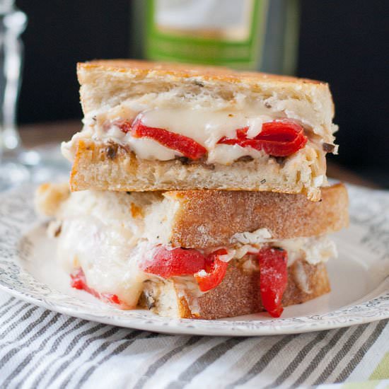 Roasted Red Pepper Grilled Cheese