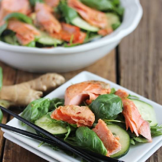 Thai Ginger Basil Salmon Salad