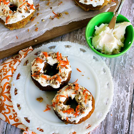 Baked Carrot Cake Doughnuts