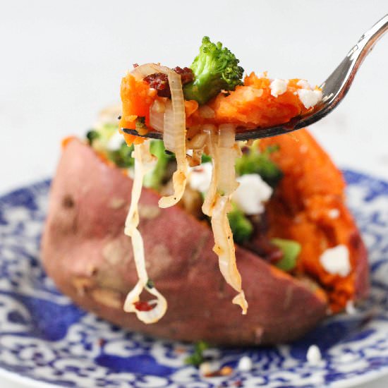 Vegetarian Stuffed Sweet Potatoes