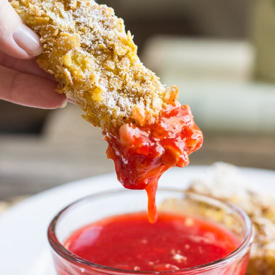 Crunchy Baked French Toast Sticks