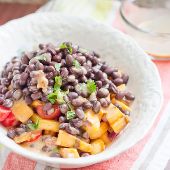 Plantain and Black Bean Salad