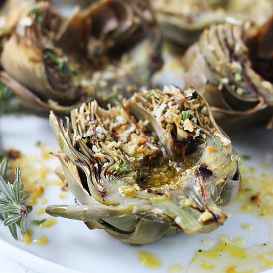 Grilled Artichokes with Rosemary