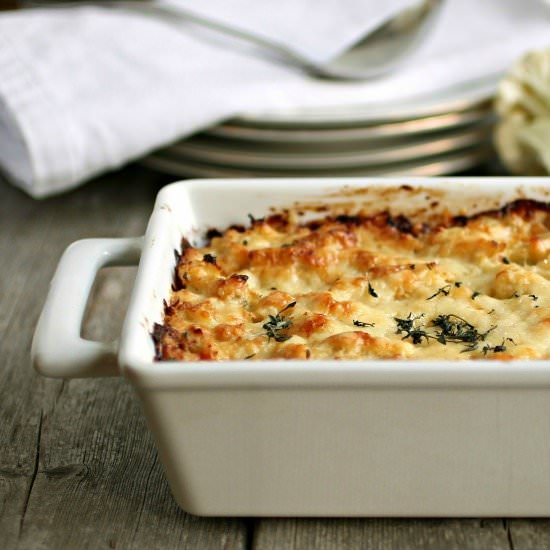 Cauliflower and Gruyere Gratin