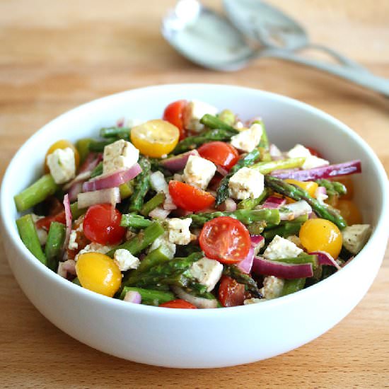 Greek-Style Grilled Asparagus Salad