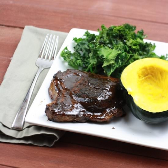 Molasses Coffee Pork Chops