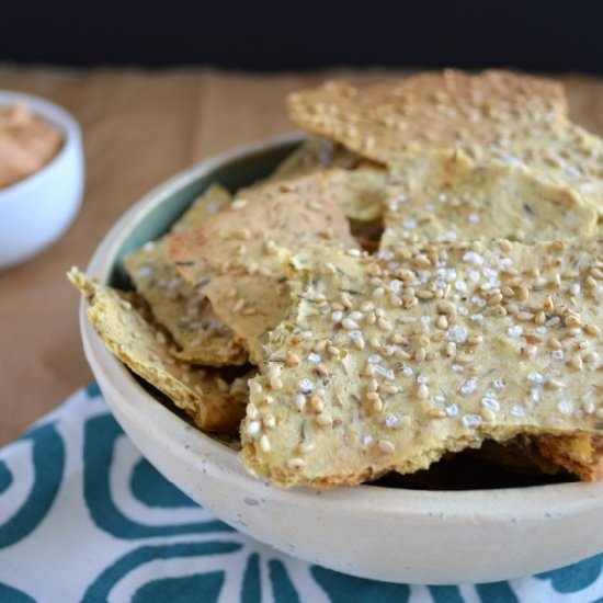 Herbed Multi-Seed Chickpea Crackers