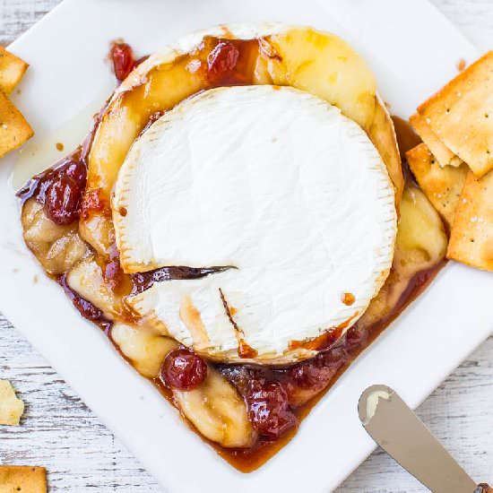 Baked Brie with Balsamic Cherries