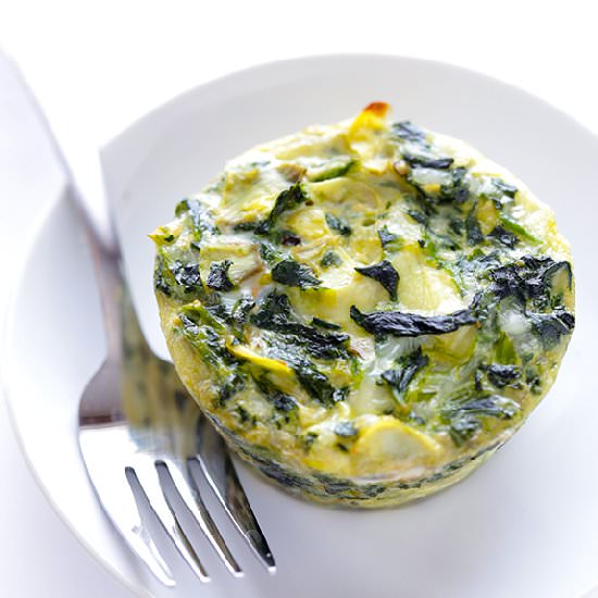 Easy Spinach Artichoke Quiche Cups