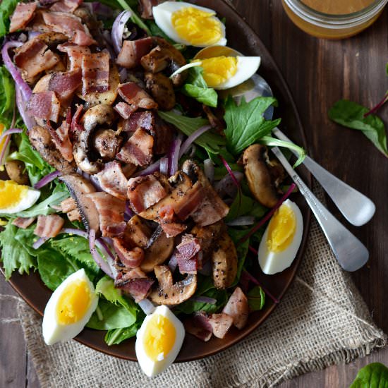 Bacon, Eggs, Mushroom & Mixed Green
