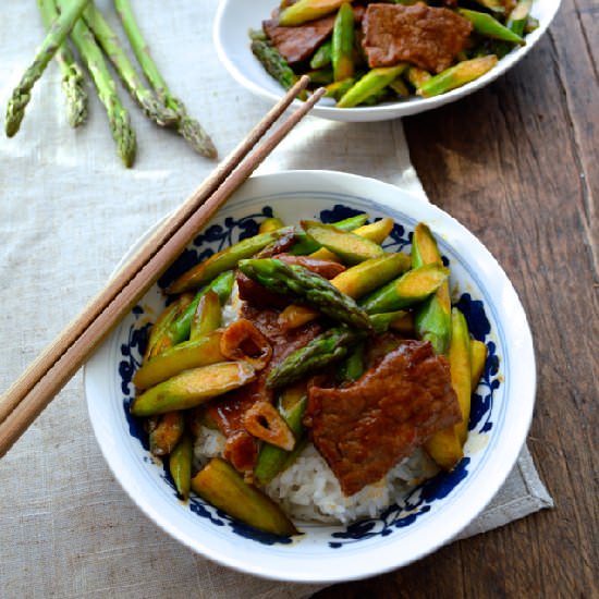 Beef & asparagus stir-fry