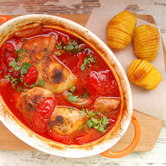 Braised chicken