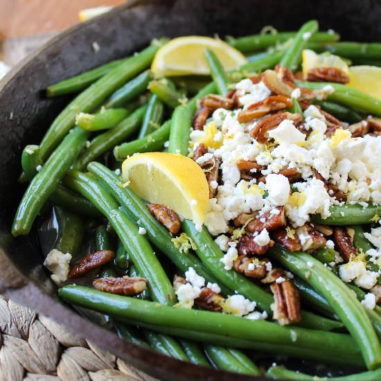 Green Beans with Feta and Pecans