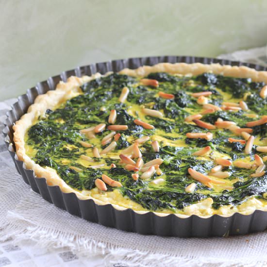 Tart with spinach