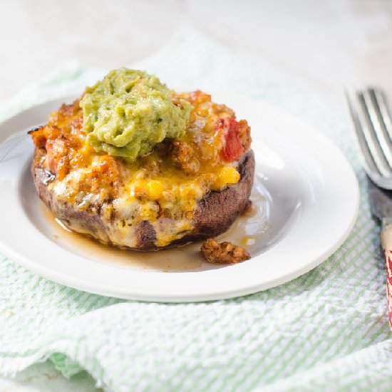 Chipotle Turkey-Stuffed Mushrooms
