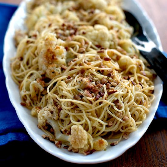 Roasted Cauliflower Pasta