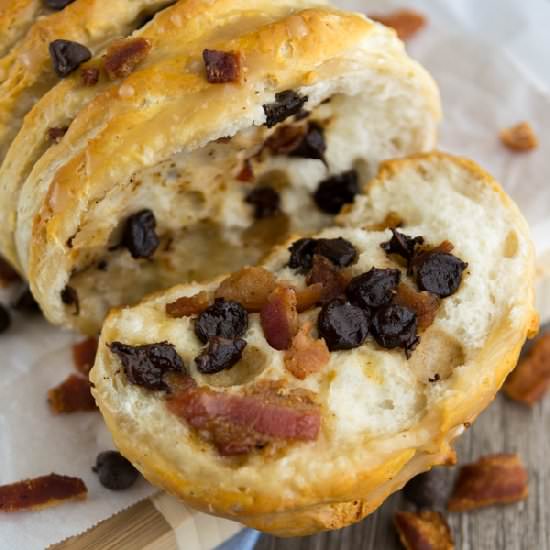 Chocolate Bacon Pull-Apart Bread