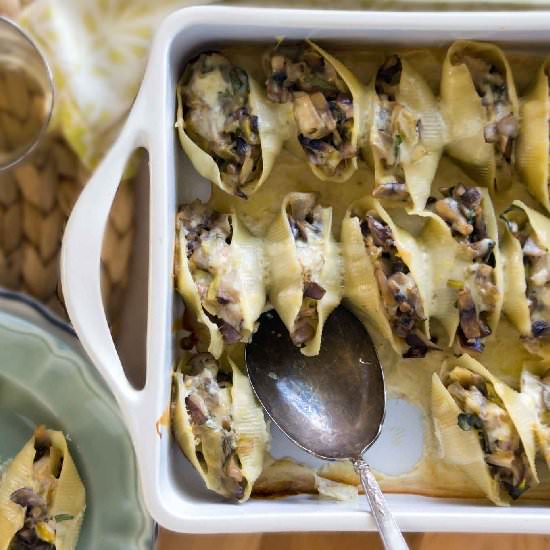 Spring Vegetable Stuffed Shells