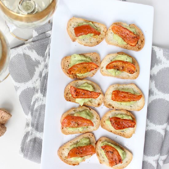 Roasted Tomato & Avocado Bites