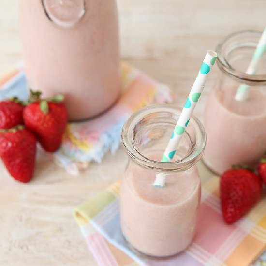 Vegan Strawberry Almond Milk