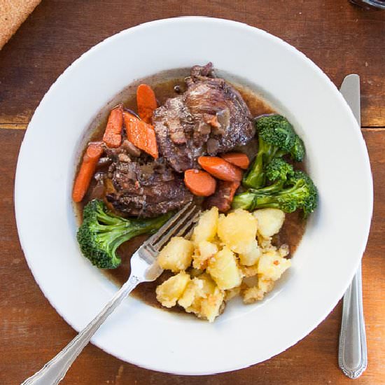 Chicken with Pinot Noir