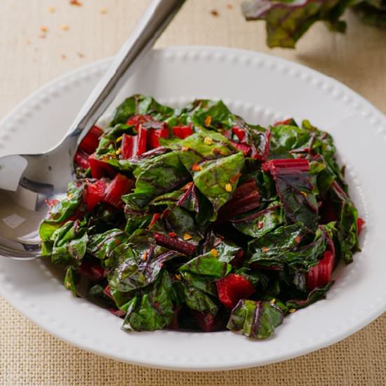 Spicy Coconut Swiss Chard